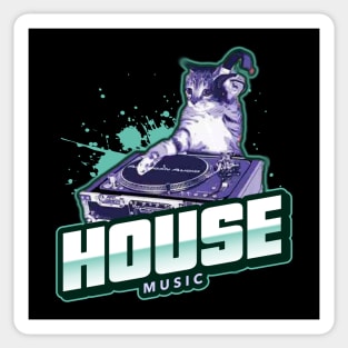 HOUSE MUSIC - Feline The Groove Sticker